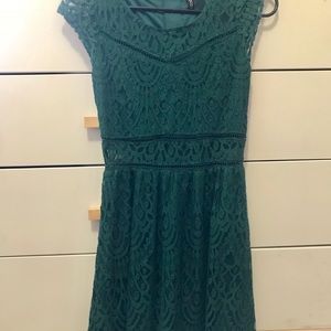 Emerald Green Lace Dress Size 2